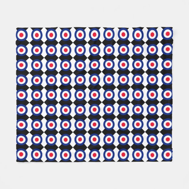 MOD Targets Roundel auf Schachbretts Fleecedecke (Vorderseite (Horizontal))