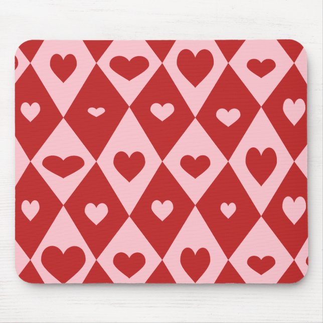 Mod Valentine-Herzen Mousepad (Vorne)