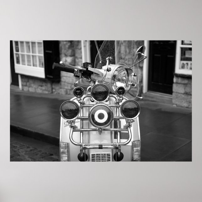 Mod Vintag Scooter Poster (Vorne)