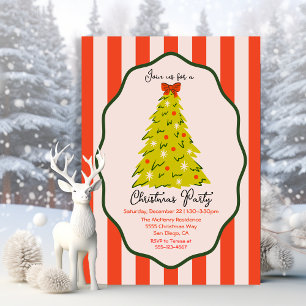 Mod Weihnachts-Party Einladung