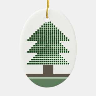 Mod Weihnachtsbaum Oval Ornament