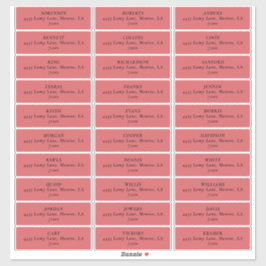 MOD WEIN TULIP WEDD-Adressetiketten Aufkleber