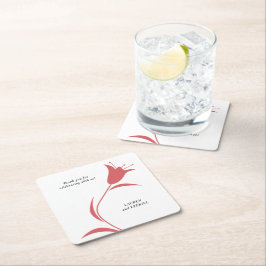 MOD WEIN TULIP WEDING RECHTECKIGER PAPPUNTERSETZER