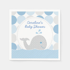 Mod Whale Baby Boy Dusche Blau & Grau Serviette