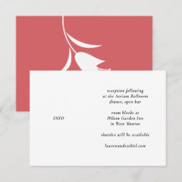 MOD WHITE AND WEIN TULIP WEDD BEGLEITKARTE