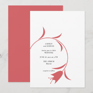 MOD WINE TULPEN HOCHZEIT EINLADUNG