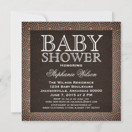 Mod Wirbel Baby Shower Invite, Coral Einladung