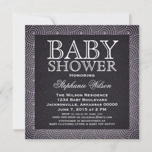 Mod Wirbel Baby Shower Invite, Lilac Einladung