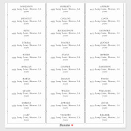 MOD YELLOW TULIP WEDD Address Labels