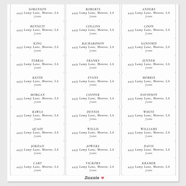 MOD YELLOW TULIP WEDD Address Labels (Blatt)