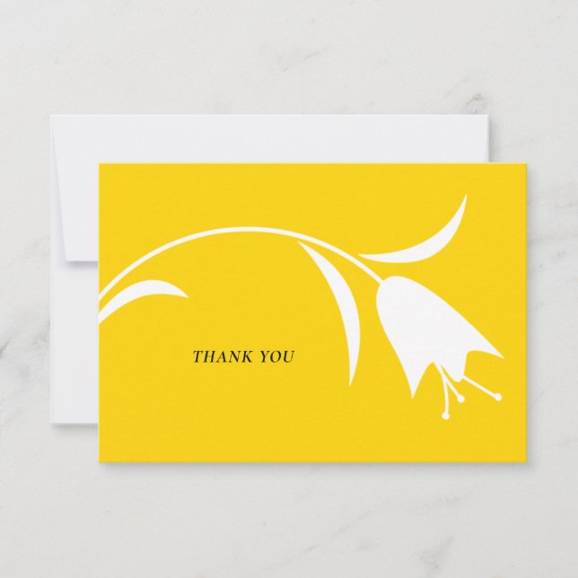 MOD YELLOW TULIP WEDDING DANKESKARTE (Vorderseite)