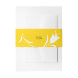 MOD YELLOW TULIP WEDDING EINLADUNGSBANDEROLE