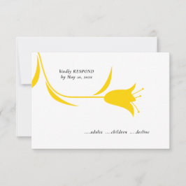MOD YELLOW TULIP WEDDING RSVP KARTE