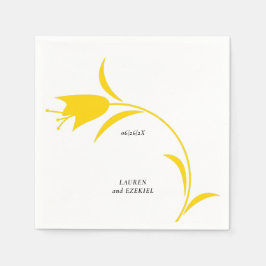MOD YELLOW TULIP WEDDING SERVIETTE