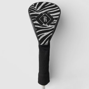 Mod Zebra Print Mit Monogramm Golf Headcover