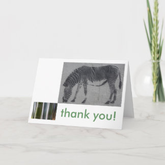Mod Zebra Thank You Card Dankeskarte