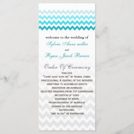 Mod Zickzack aqua Ombre Wedding Programm