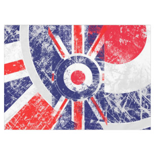 Mod-Ziel-Mod-BRITISCHER ZielGrunge Roundel Tischdecke