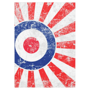 Mod-Ziel-Mod USA-ZielGrunge Roundel Tischdecke