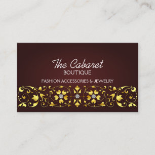 Mode-Accessoire und Schmuck Visitenkarte