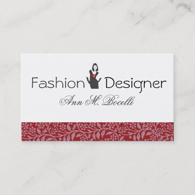 Mode blühte vorbildlichen Posh Mode-Berater Visitenkarte (Vorderseite)