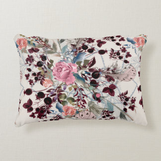 Mode-boho-Illustration mit Rose-Blume und p Dekokissen