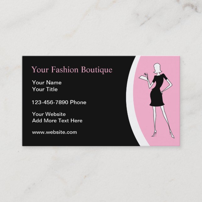 Mode-Boutique Trendy Business Cards Visitenkarte (Vorderseite)