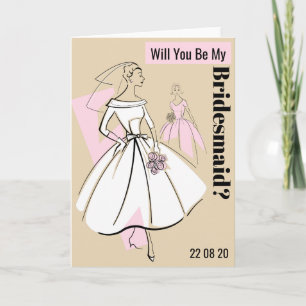 Mode Bride Neutral meine Bridesmaid Einladung