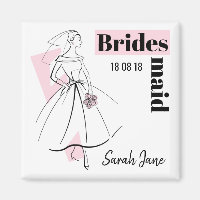 Mode Bride Pink Bridesmaid Datum Name Quadrat
