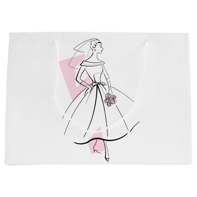 Mode Bride Pink Geschenktasche groß Große Geschenktüte (Vorderseite)