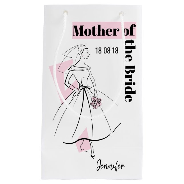 Mode Bride Pink Mutter der Braut klein Kleine Geschenktüte (Vorderseite)