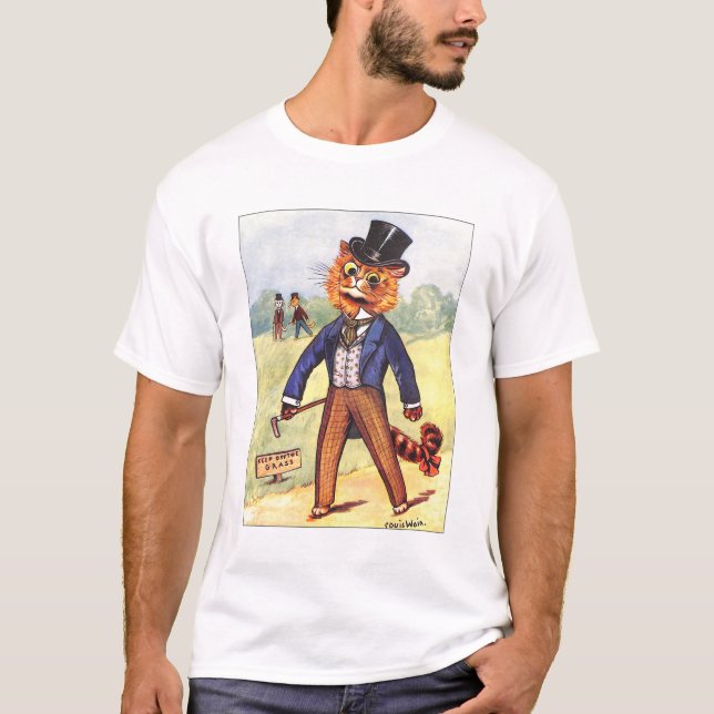 Mode Cat von Louis Wain T-Shirt (Vorderseite)