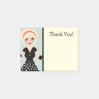 Mode/Couturen/Posh (blond) danken Ihnen Post-it Klebezettel