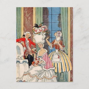 Mode des 18. Jahrhunderts von George Barbier Postkarte