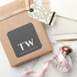 Mode Designer Black Quadratischer Aufkleber