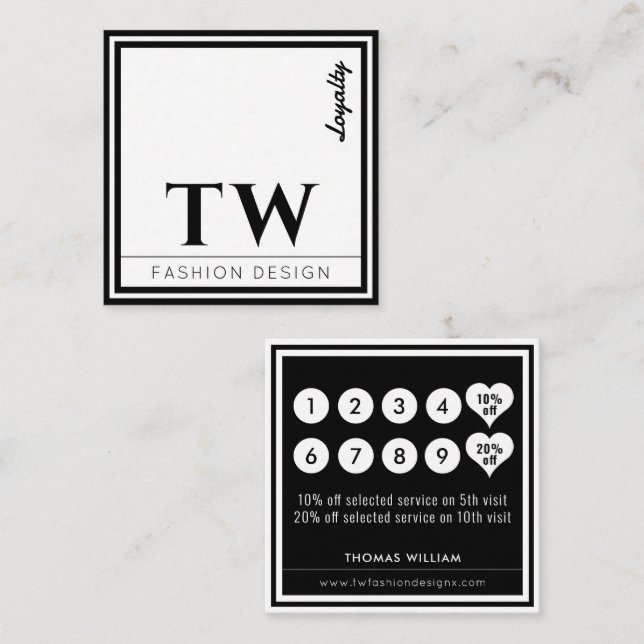 Mode Designer Black Treuekarte (Vorne/Hinten)