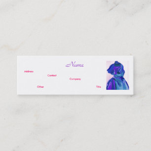Mode Designer Blue I Business Card Mini Visitenkarte