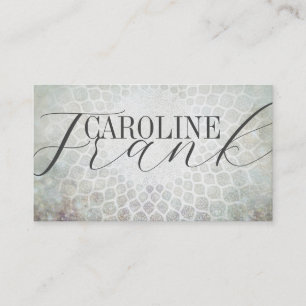 Mode Designer Gray Tones Mandala Business Card Visitenkarte