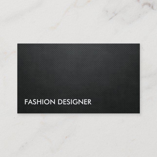 Mode-Designer-Schwarz-elegantes berufliches Visitenkarte (Vorderseite)