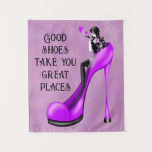 Mode Diva in Stiletto Wandteppich