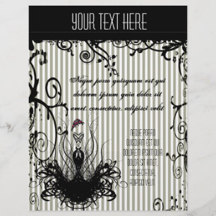 Mode Diva Schwarz-Weiß-Flyer mit geschraubtem Stre Flyer