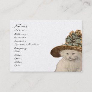 Mode-Diva Vintage Kitty Cat Visitenkarten Visitenkarte