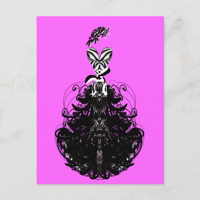 Mode-Diva Wählen Sie Card Custom Colors aus. Postkarte (Vorderseite)