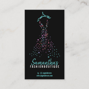 Mode Dress Boutique Shop Händler Blogger Dots Visitenkarte