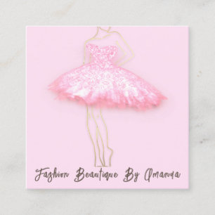 Mode Dress Logo QR Code Body Shape Dress Quadratische Visitenkarte