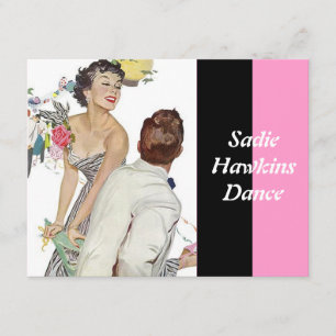 Mode Einladungen zum Retro-Sadie-Hawkins-Tanz