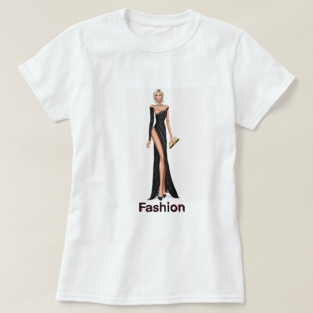 Mode-Eleganz-Illustration T-Shirt (Design vorne)