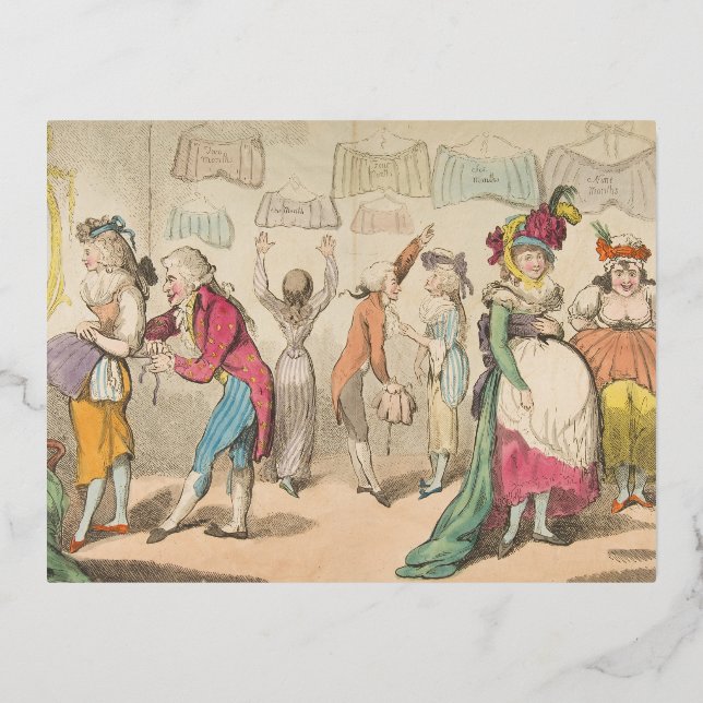 Mode - Foil Holiday Postcard Folien Feiertagspostkarte (Vorderseite)