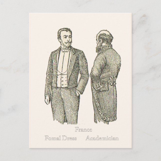 Mode, formales Kleid, 19. Jahrhundert Postkarte (Vorderseite)