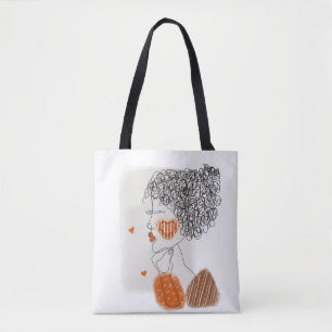 Mode-Frau: Graphic Black Lines